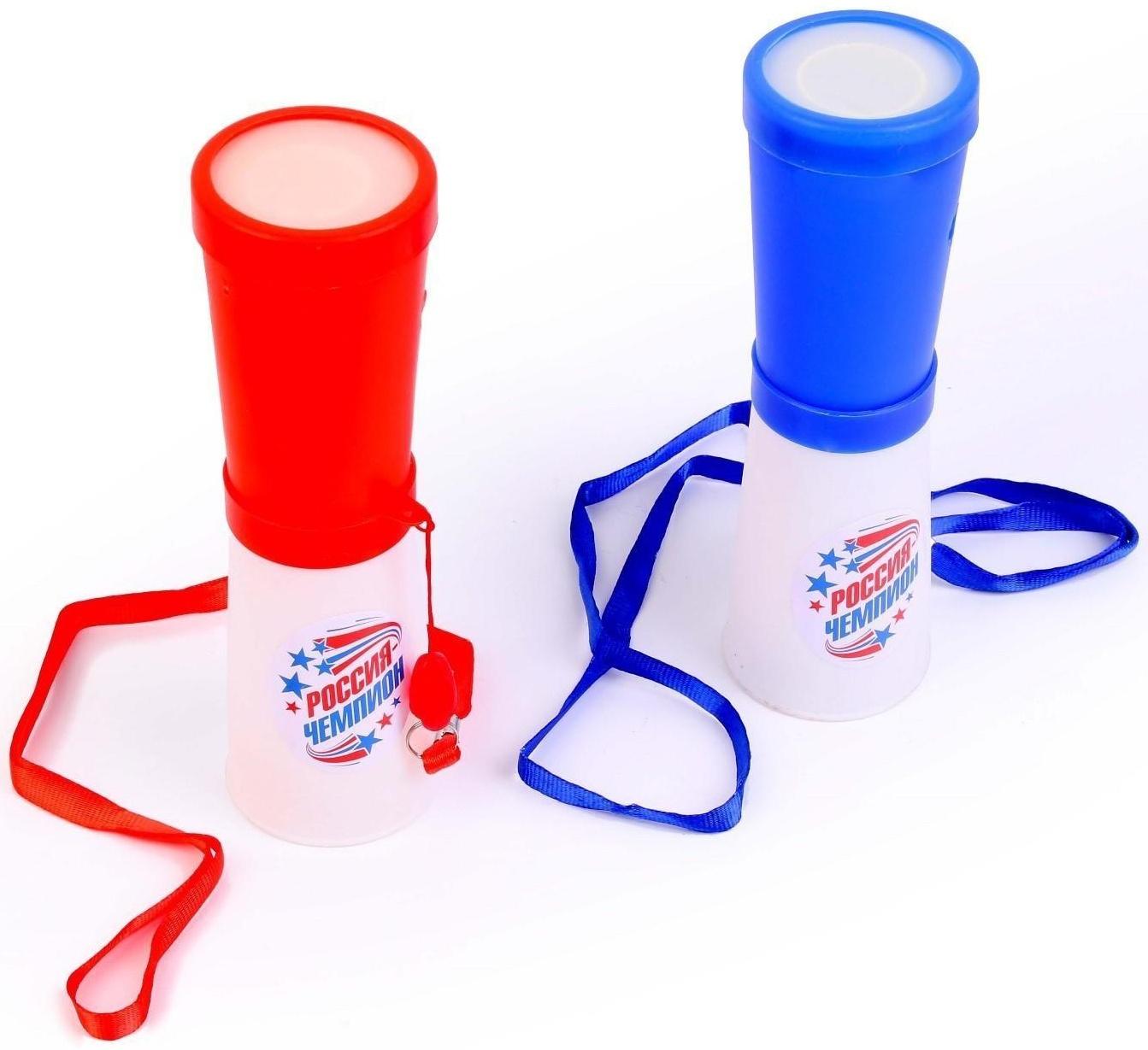 Свисток-гуделка болельщика «Россия — чемпион!», 17 см, цвета МИКС