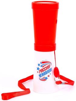 Свисток-гуделка болельщика «Россия — чемпион!», 17 см, цвета МИКС