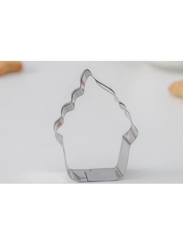 Набор форм для вырезания печенья Доляна «Человечек, капкейк, колокольчик, ёлочка», 4 шт