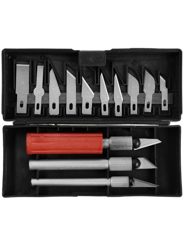 Набор резцов по дереву ЛОМ, пластиковая рукоятка, 13 шт.