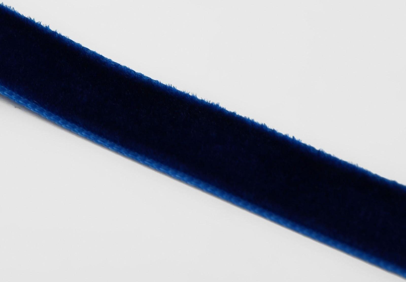 Лента бархатная, 10 мм, 18 ± 1 м, цвет синий №47