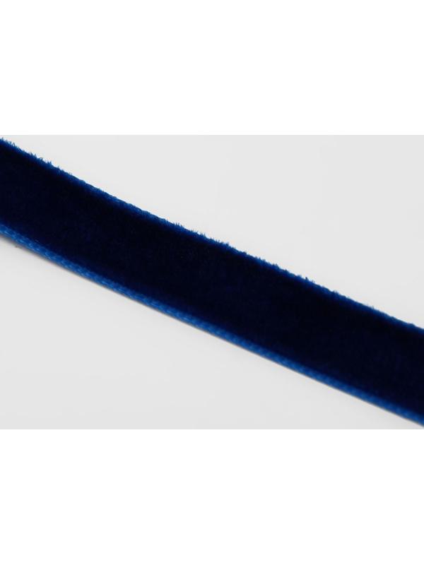 Лента бархатная, 10 мм, 18 ± 1 м, цвет синий №47