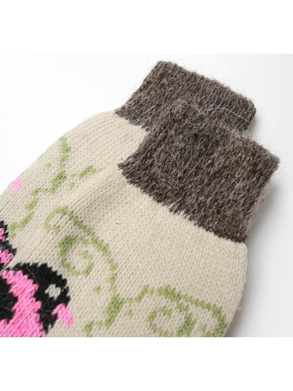 Носки женские шерстяные, цвет белый, размер 23