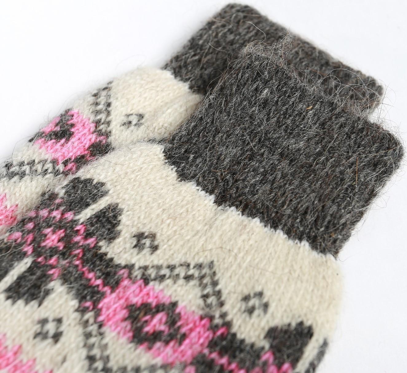 Носки женские шерстяные, цвет белый, размер 23