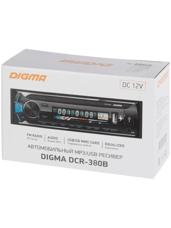 Автомагнитола Digma DCR-380B 1DIN, 4 x 45 Вт, USBx2, SD, AUX