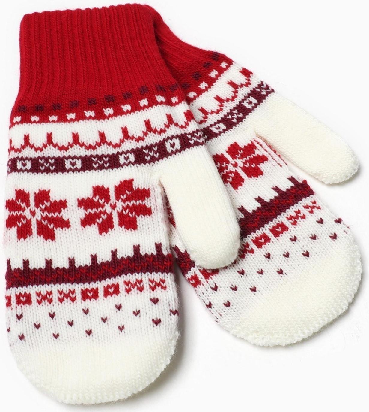 Варежки женские, цвет красный, размер 18