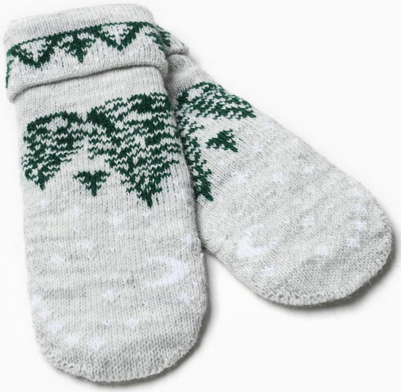 Варежки женские, цвет серый, размер 18