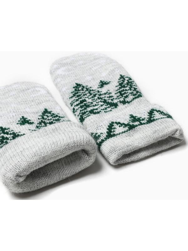 Варежки женские, цвет серый, размер 18