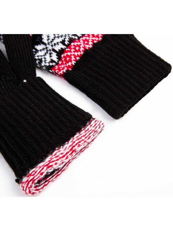 Перчатки женские, цвет чёрный, размер 18