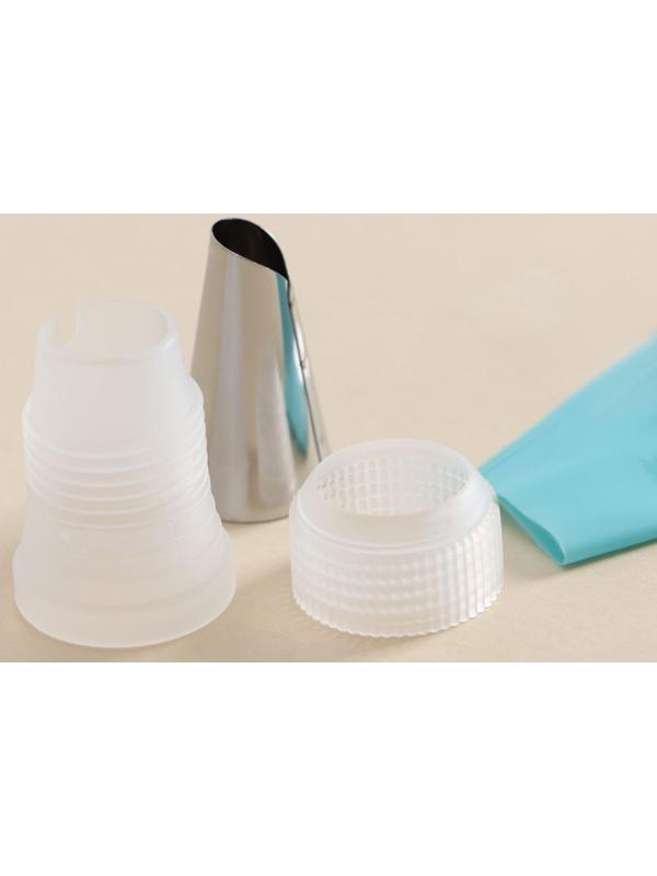 Набор кондитерский, 6 предметов: адаптер, мешок, 4 насадки 1,7×3 см