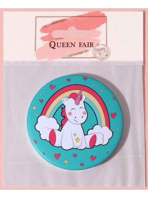 Зеркало складное «Единороги», d 7 см, рисунок МИКС