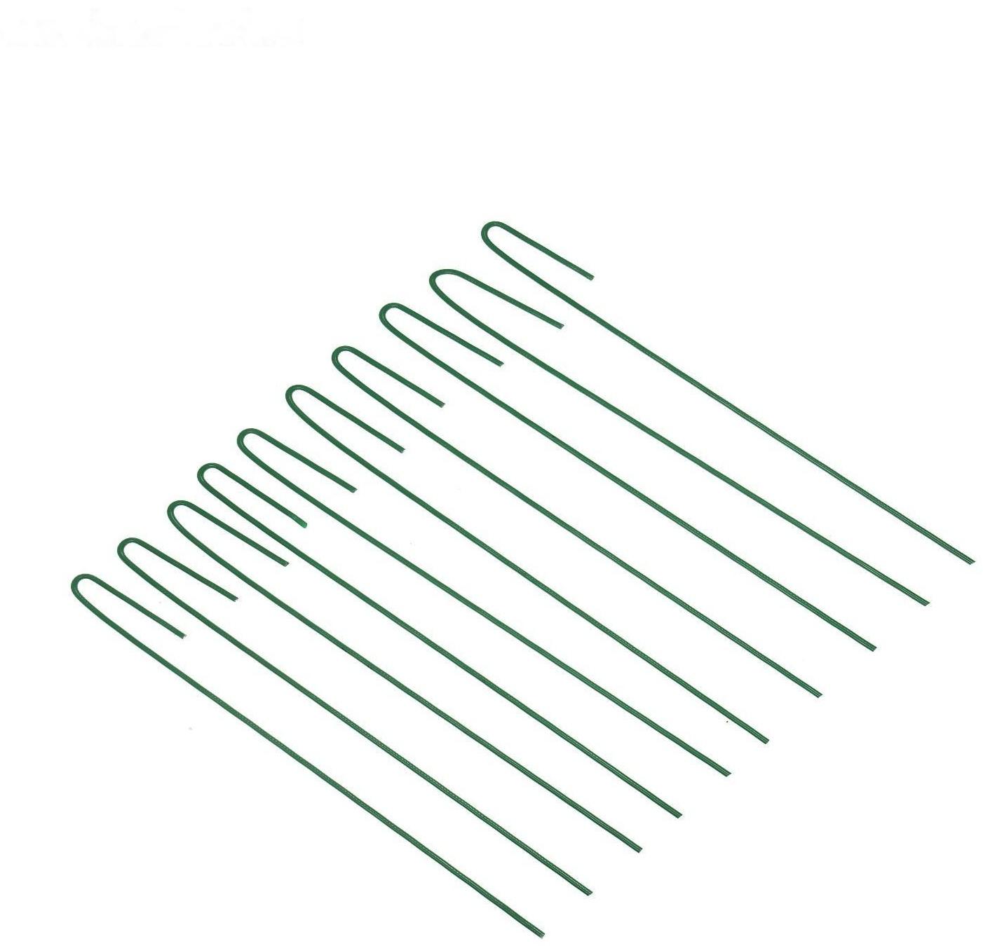 Колышек универсальный, h = 40 см, ножка d = 0.3 см, набор 10 шт., зелёный, Greengo