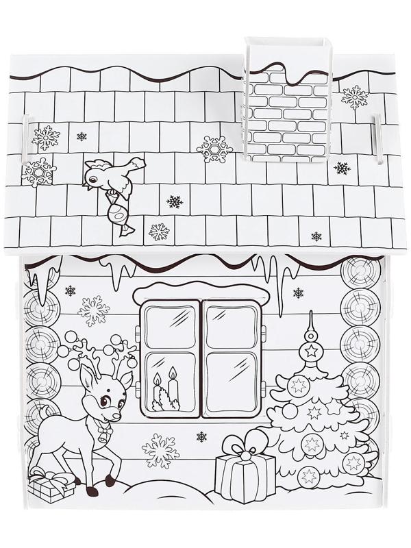 Домик-раскраска 3 в 1 «Новогодний хоровод»