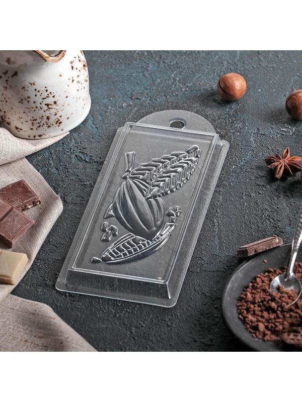 Форма для шоколада и конфет «Какао», 7×15×1 см, цвет прозрачный