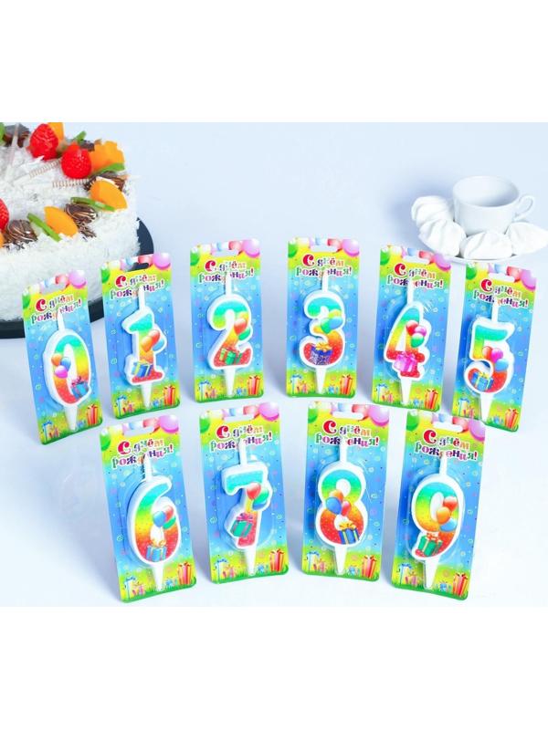 Шоу-бокс со свечами для торта цифры 