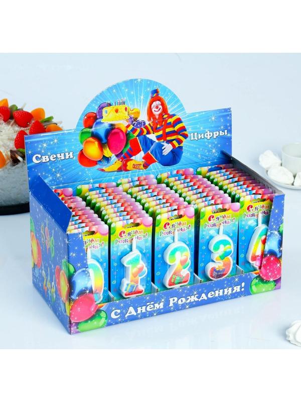 Шоу-бокс со свечами для торта цифры 