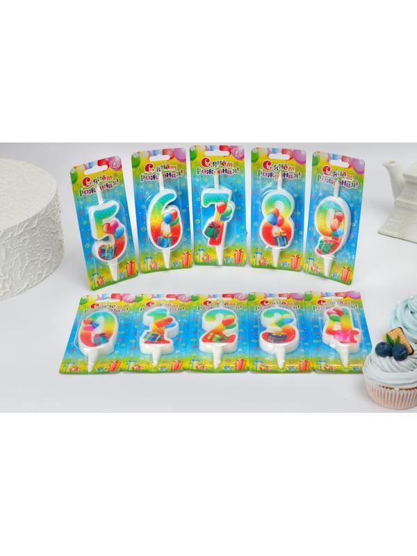 Шоу-бокс со свечами для торта цифры 