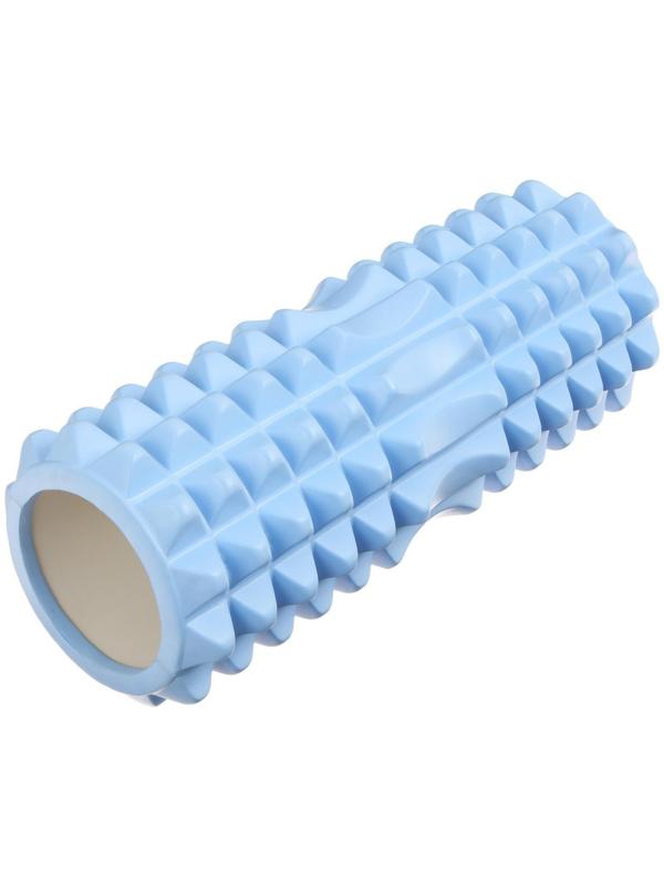 Роллер массажный для йоги, 33 х 10 см, цвет синий