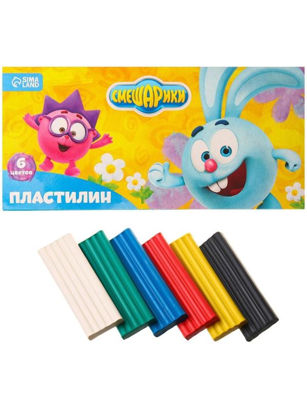 Пластилин СМЕШАРИКИ, 6 цветов, 90 г