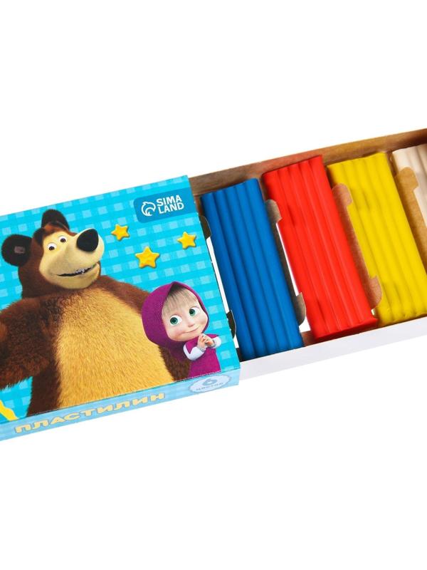 Пластилин Маша и Медведь, 6 цветов, 90 г