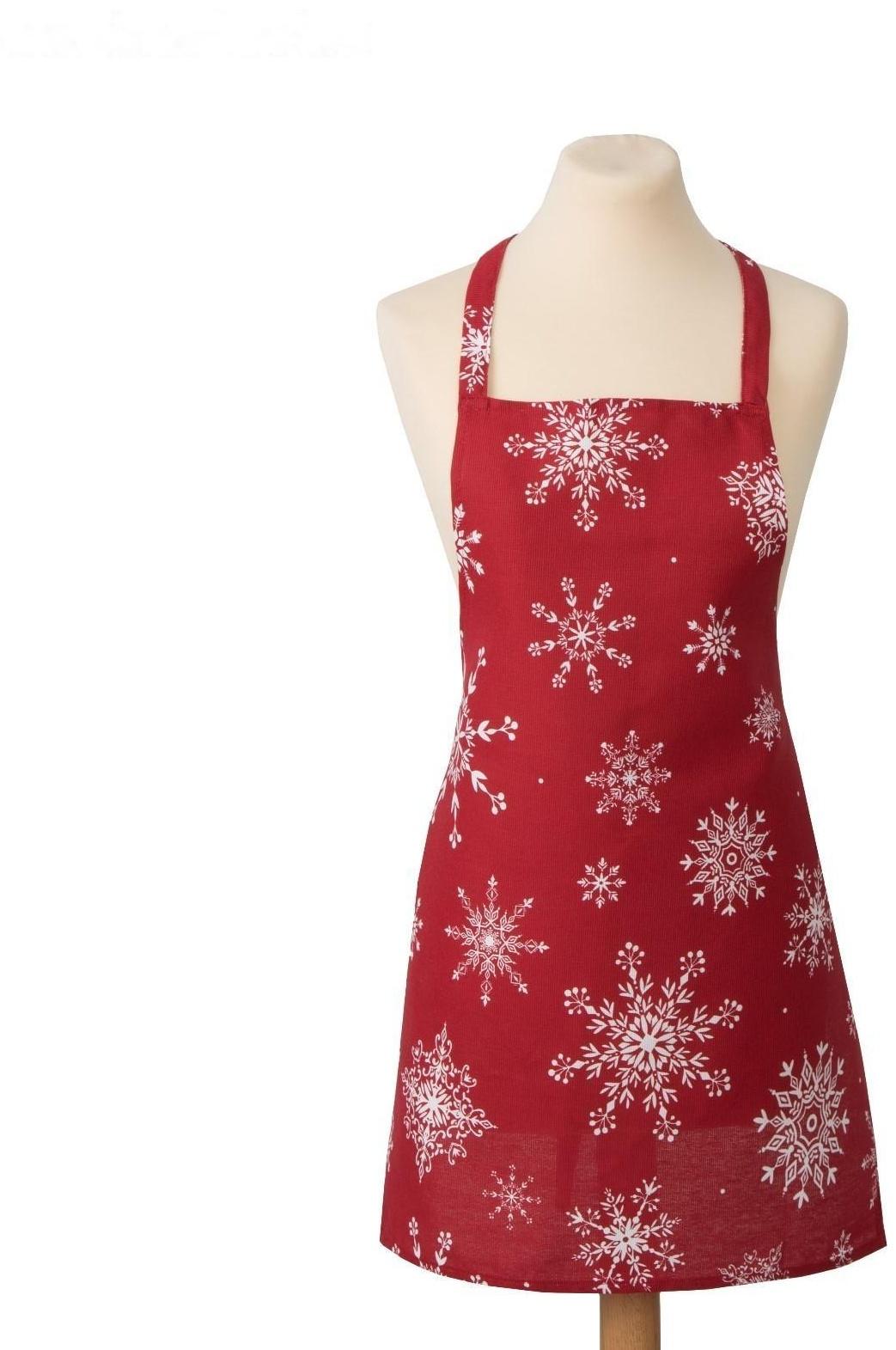 Фартук «Доляна» Белые снежинки 60х65 см, 100% хлопок, 164 г/м2