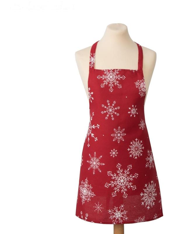 Фартук «Доляна» Белые снежинки 60х65 см, 100% хлопок, 164 г/м2