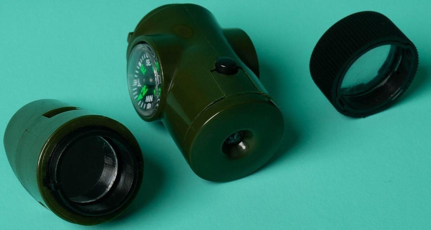 Набор героя «Разведчик», 7 в 1: свисток, компас, фонарик, термометр, зеркало, лупа