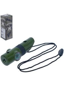 Набор героя «Разведчик», 7 в 1: свисток, компас, фонарик, термометр, зеркало, лупа