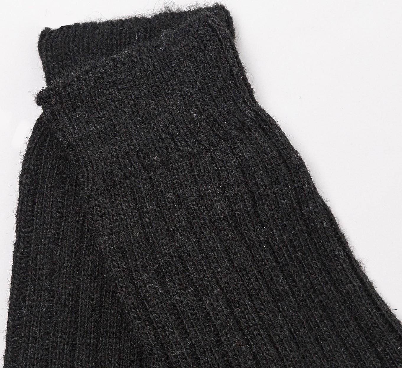 Носки мужские шерстяные цвет чёрный рубчик, размер 29