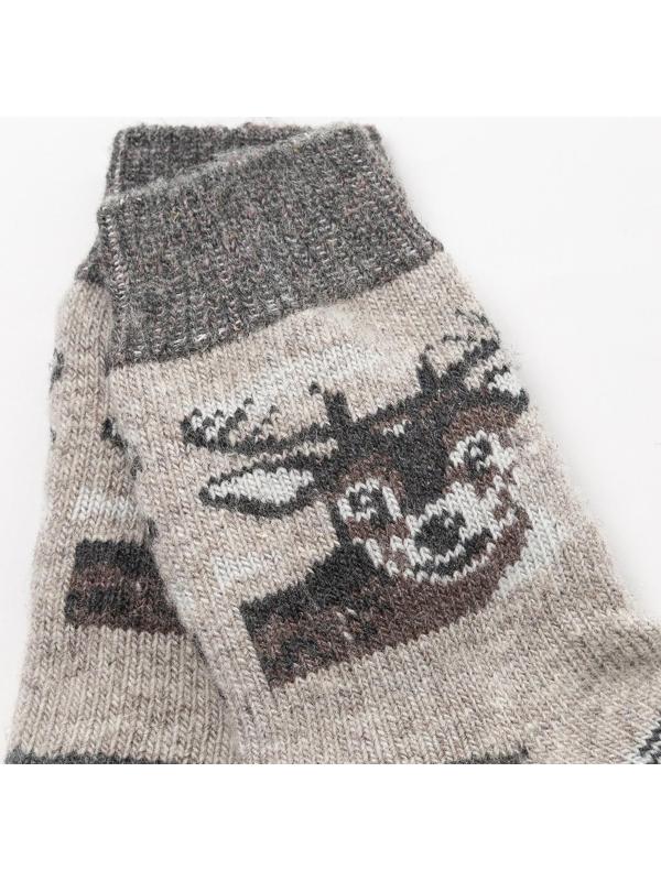 Носки шерстяные, цвет лён, размер 27