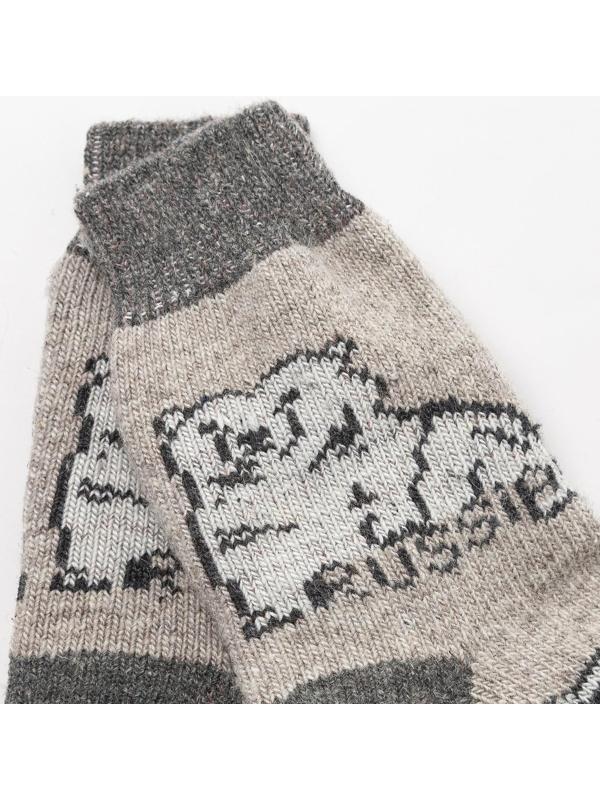 Носки мужские шерстяные «Белый медведь», цвет лён, размер 25