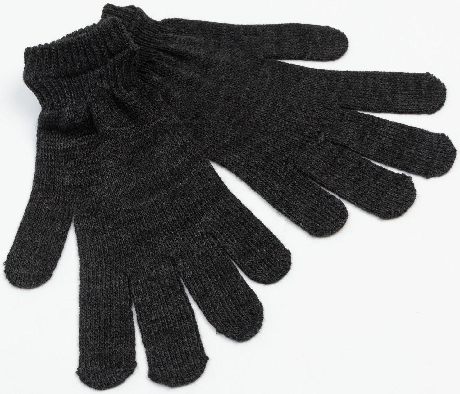 Перчатки мужские, цвет темно-серый меланж, р-р 20