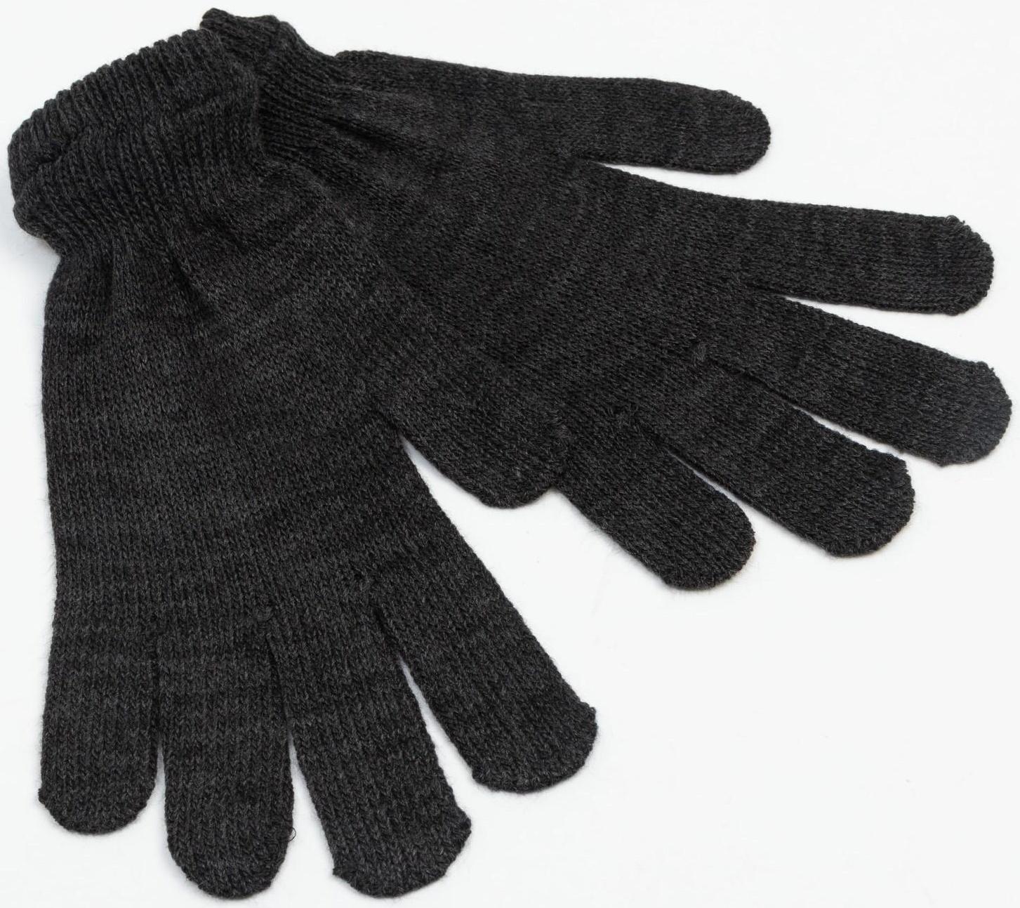 Перчатки мужские, цвет темно-серый меланж, р-р 20