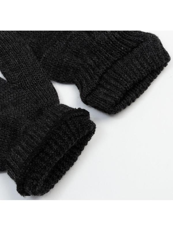 Перчатки мужские, цвет темно-серый меланж, р-р 20