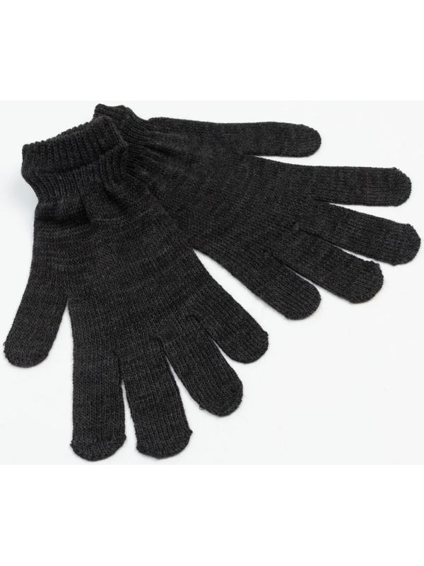 Перчатки мужские, цвет темно-серый меланж, р-р 20