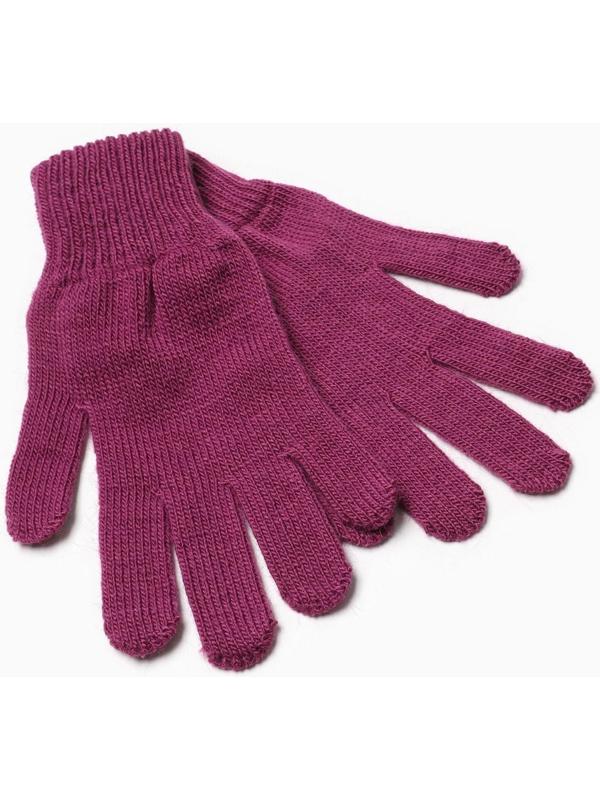 Перчатки женские, цвет фиолетовый, размер 18
