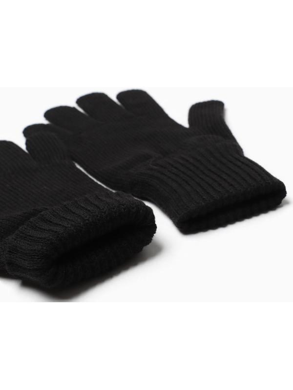 Перчатки женские, цвет чёрный, размер 18