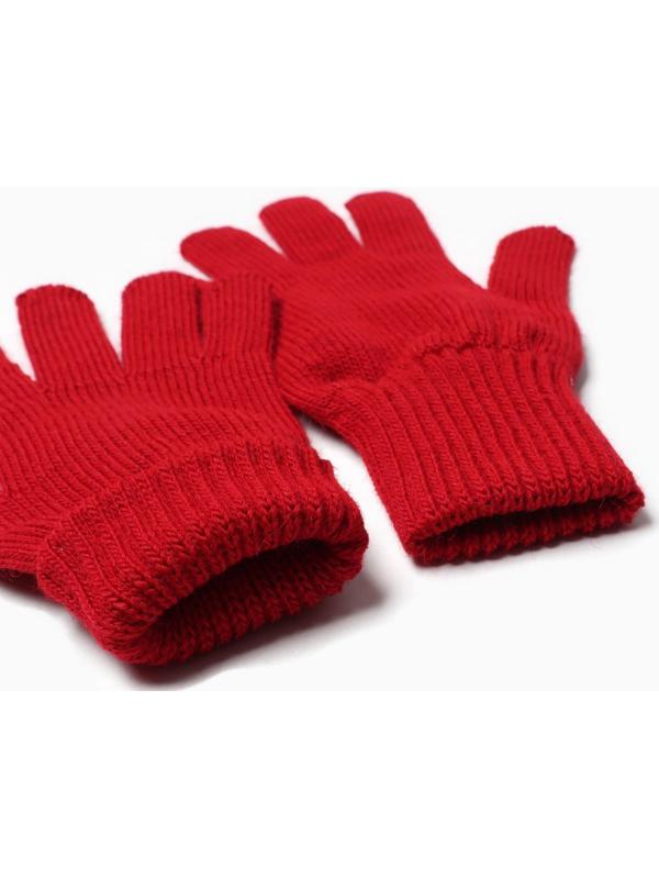 Перчатки женские, цвет красный, размер 18