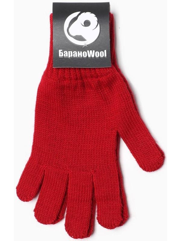 Перчатки женские, цвет красный, размер 18