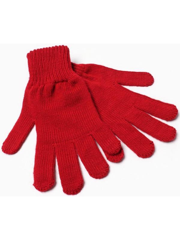 Перчатки женские, цвет красный, размер 18