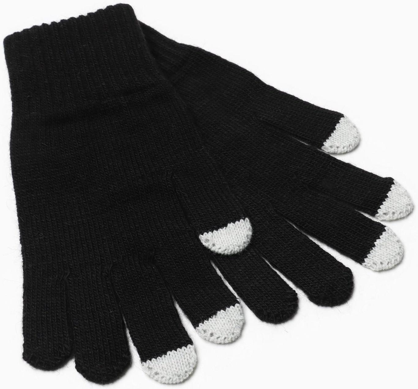 Перчатки женские, цвет чёрный, размер 18