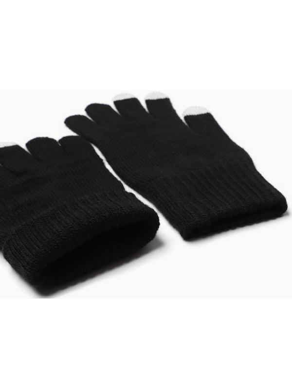 Перчатки женские, цвет чёрный, размер 18