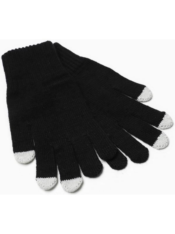 Перчатки женские, цвет чёрный, размер 18