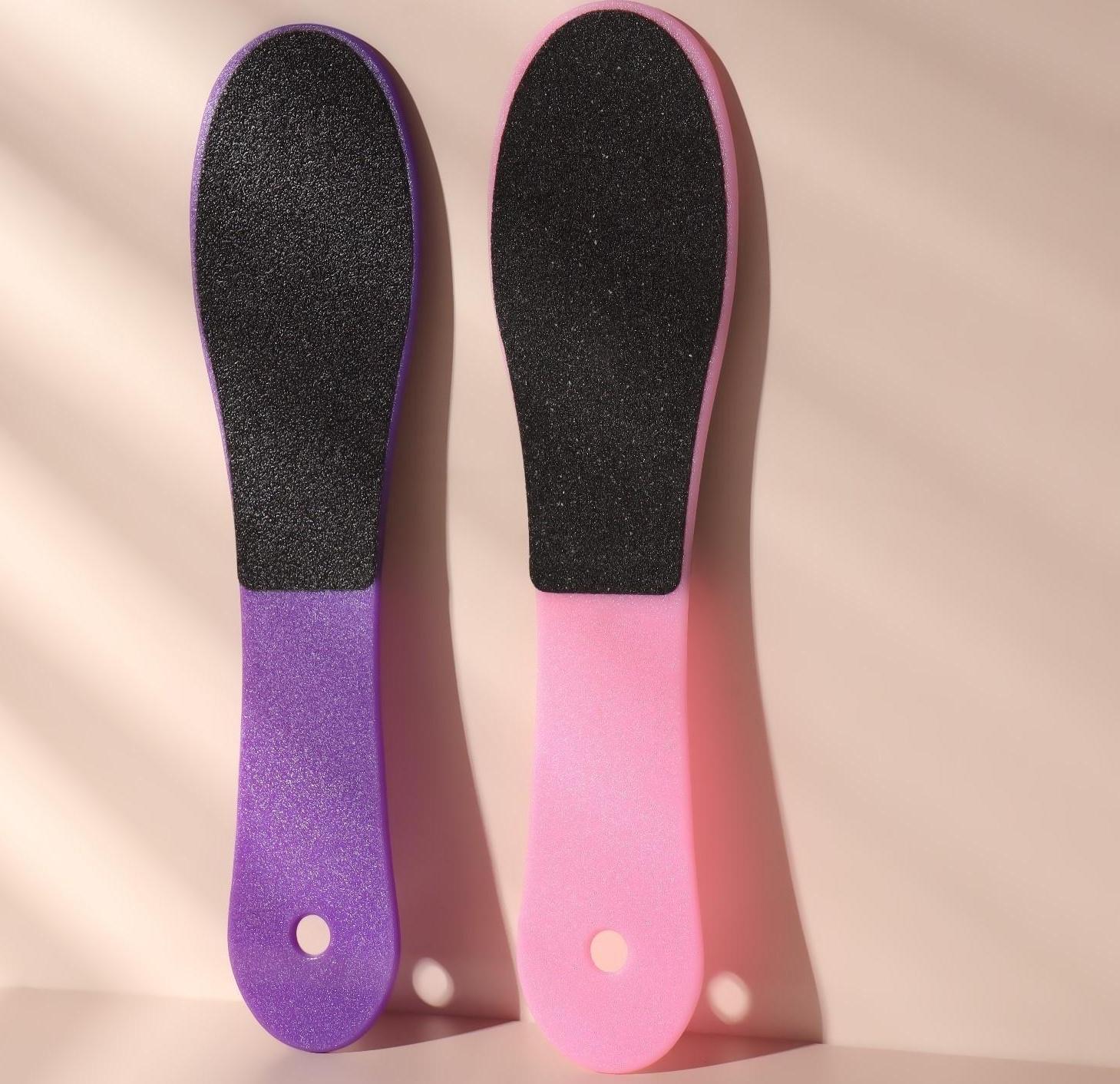 Тёрка для ног, наждачная, двусторонняя, 23,5 см, цвет МИКС