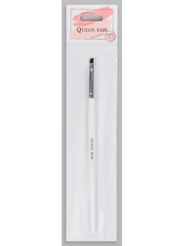 Кисть для наращивания и дизайна ногтей, скошенная, 17,5 см, d=5 × 4 мм, цвет белый