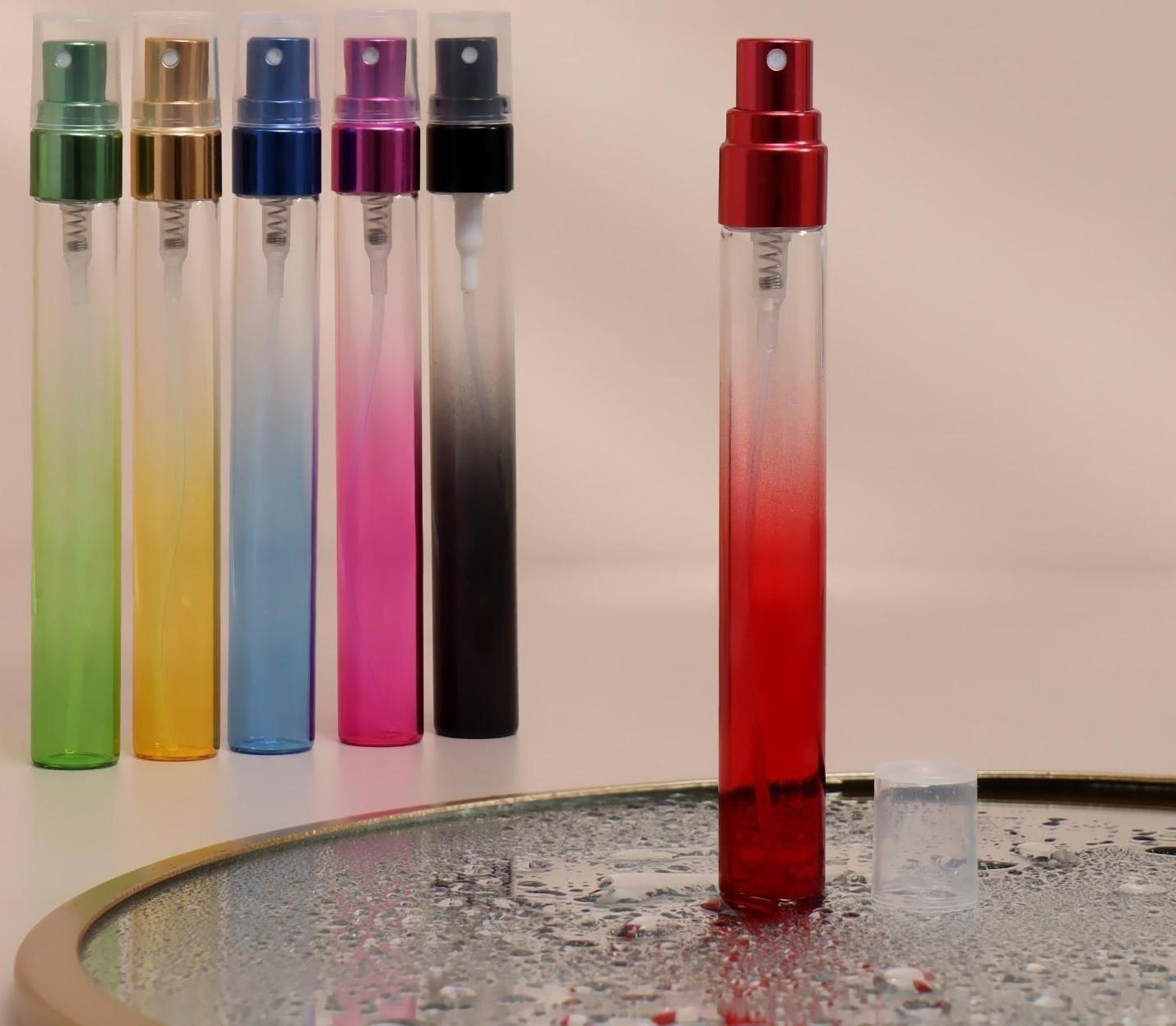 Флакон стеклянный для парфюма «Амбре», с распылителем, 10 мл, цвет МИКС