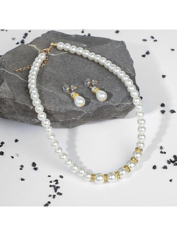 Набор 2 предмета: серьги, колье 