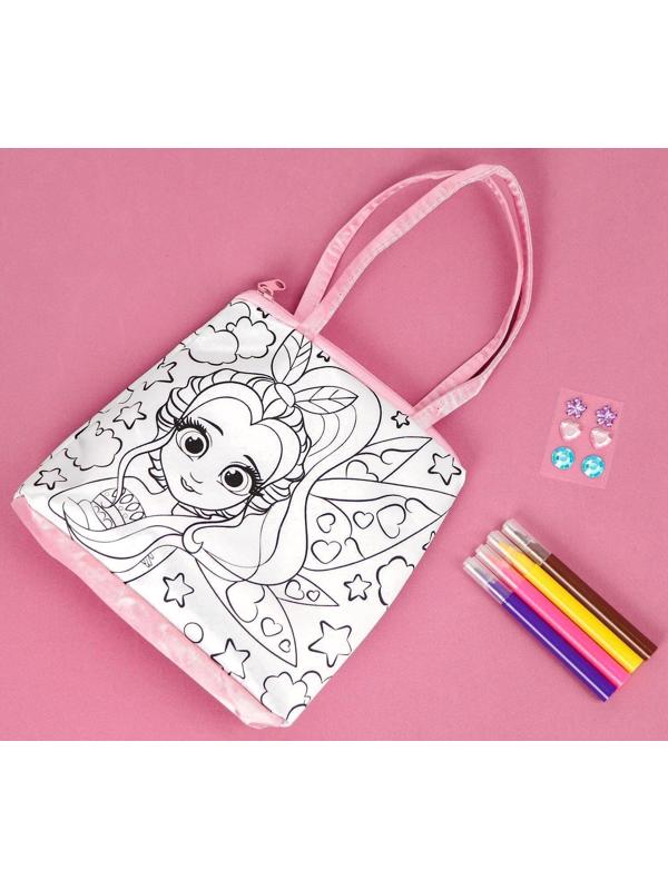 Набор для творчества Сумка-раскраска с фломастерами «Фея»
