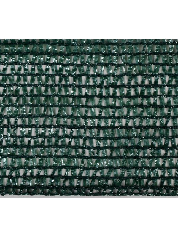 Сетка затеняющая, 5 × 2 м, плотность 55 г/м², зелёная, в наборе 15 клипс