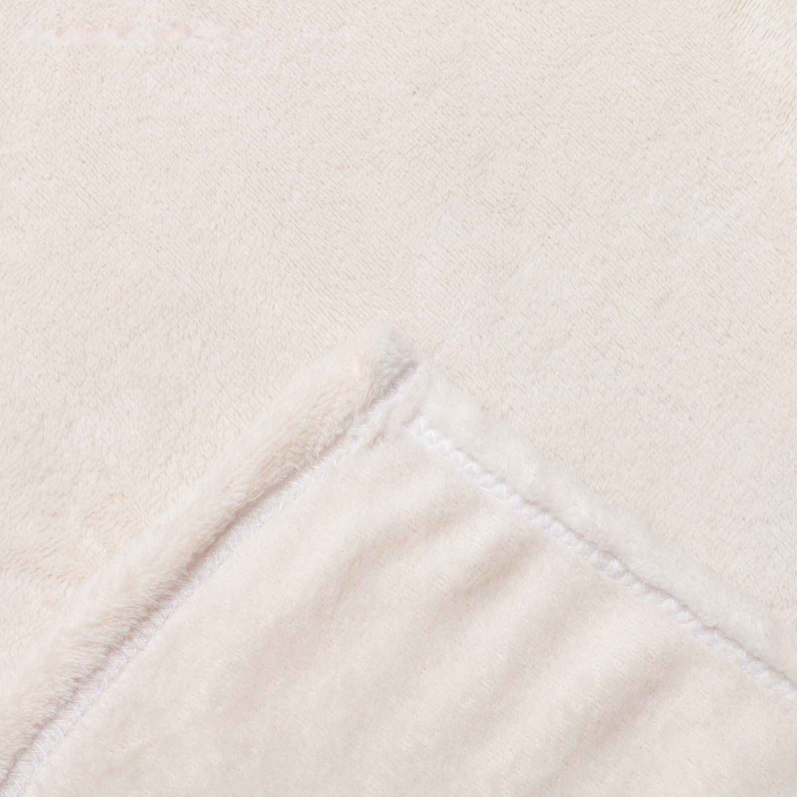 Плед Plain 200х220см, слоновая кость микрофибра 190г/м пэ100%